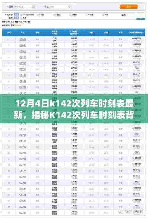 揭秘K142次列车时刻表更新背后的故事，一家独特小店的探秘之旅