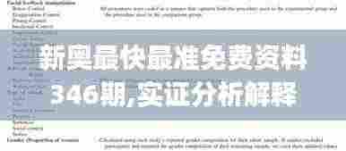 新奥最快最准免费资料346期,实证分析解释定义_3D9.281