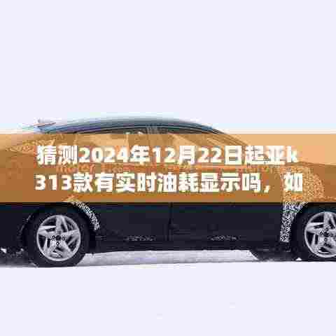 详细步骤指南，如何猜测并确认从2024年12月22日起亚K3车型（第13款）是否具备实时油耗显示功能