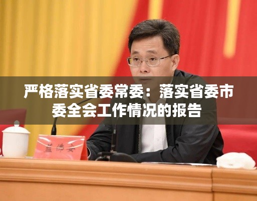 严格落实省委常委：落实省委市委全会工作情况的报告 