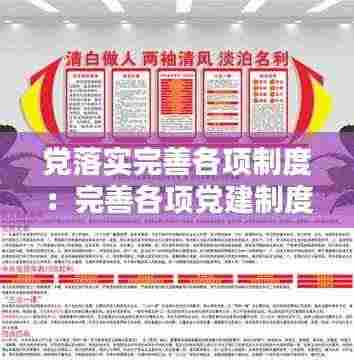 党落实完善各项制度:完善各项党建制度