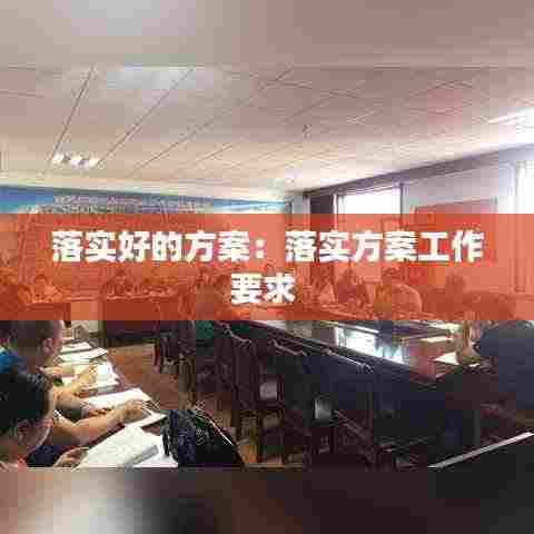 落实好的方案:落实方案工作要求
