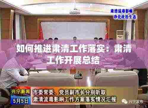如何推进肃清工作落实:肃清工作开展总结
