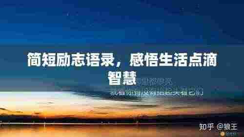 简短励志语录,感悟生活点滴智慧