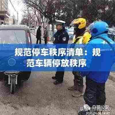 规范停车秩序清单:规范车辆停放秩序