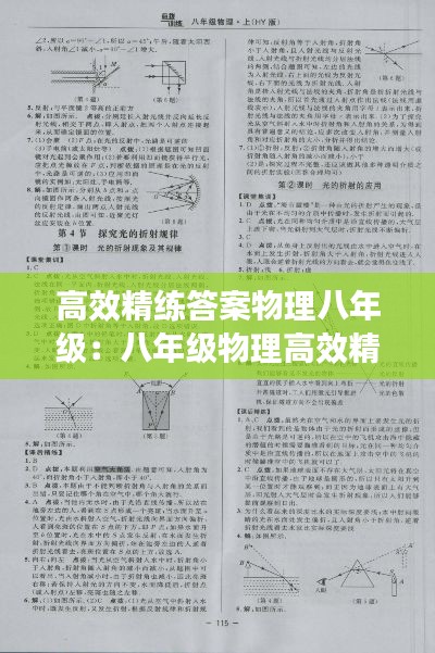 高效精练答案物理八年级:八年级物理高效精练答案05网