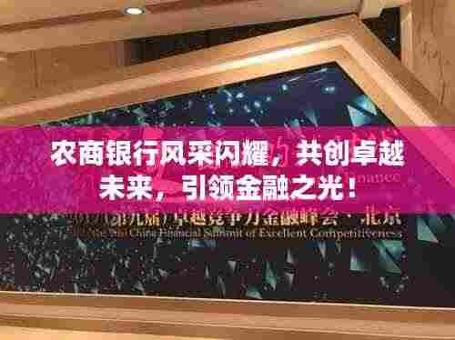 农商银行风采闪耀,共创卓越未来,引领金融之光!