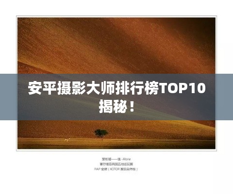 安平摄影大师排行榜TOP10揭秘!