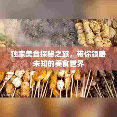 独家美食探秘之旅，带你领略未知的美食世界