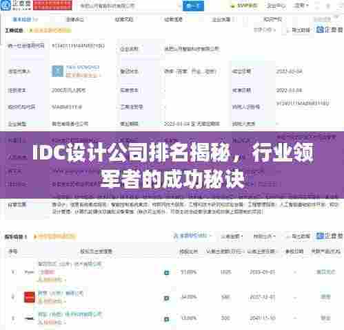 IDC设计公司排名揭秘,行业领军者的成功秘诀